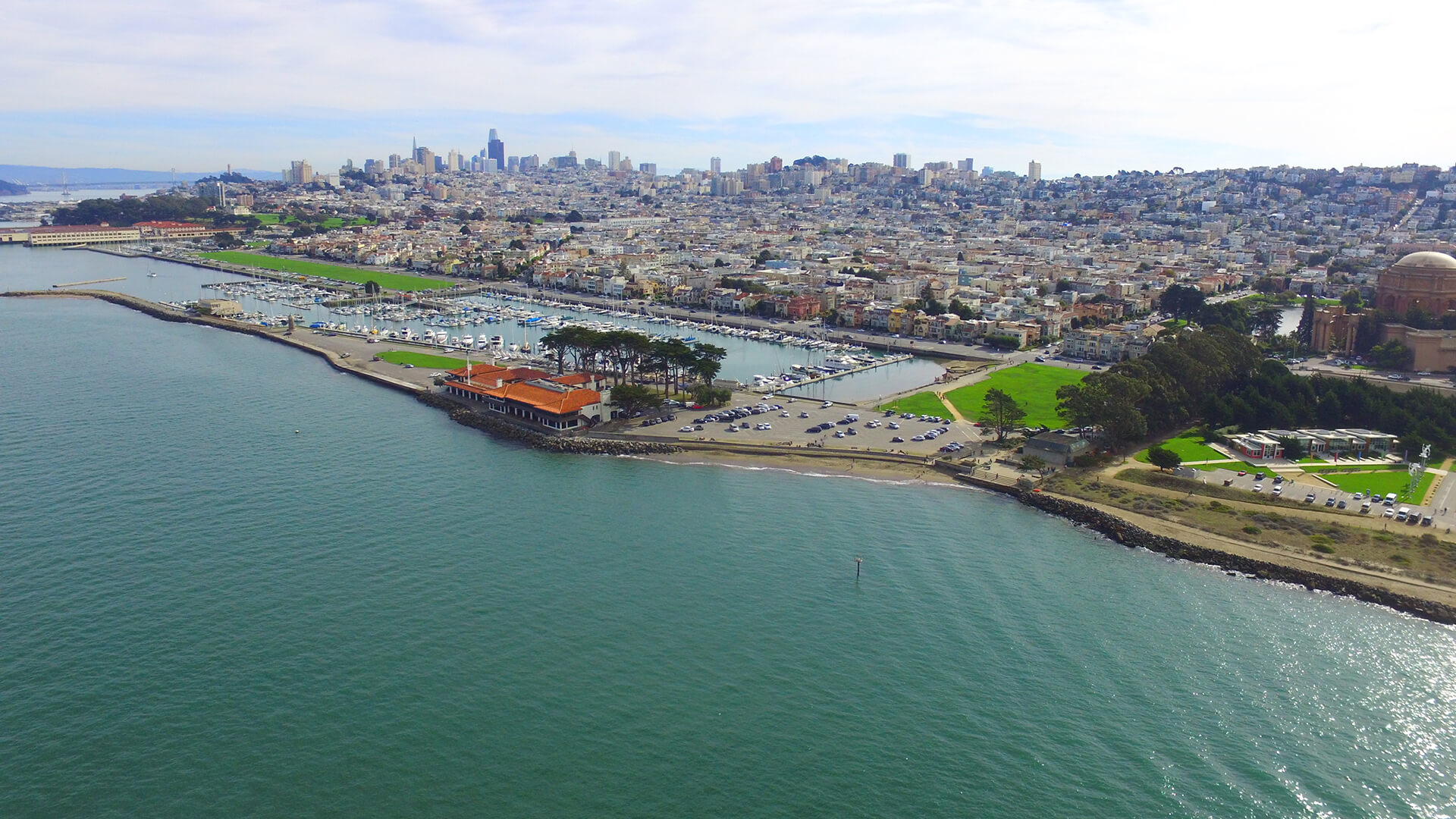 San Francisco cityscape from Krissy Field
